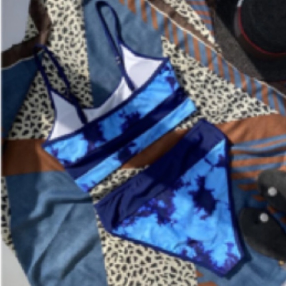Tie dye  print high waisted bikini - Picture 4 of 5